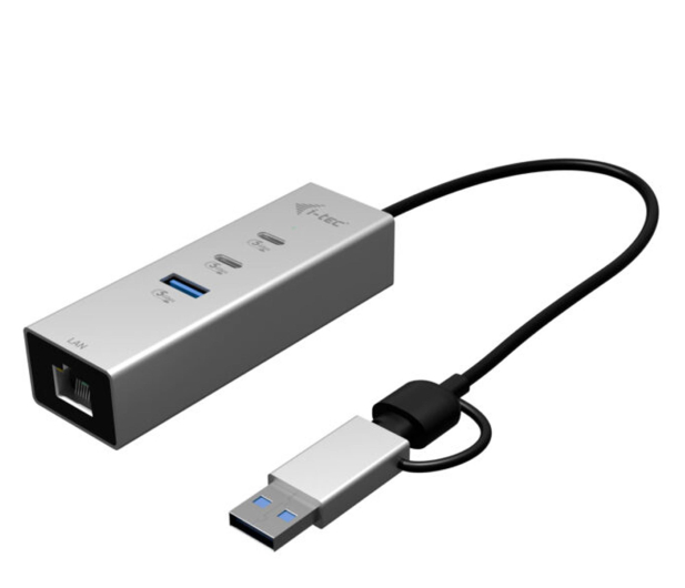 i-tec USB-C/USB-A Metal HUB 3 - 2x USB-C 1x USB-A 2.5GLAN - 1516525 - zdjęcie